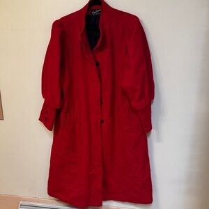 Elegant Red Women's Trench Coat